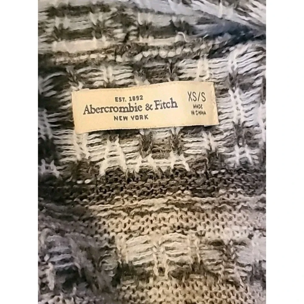 Vtg Abercrombie Fitch Artsy Tribal Knit Open Cardigan Jacket XS/S Boho Lagenlook - Picture 5 of 16